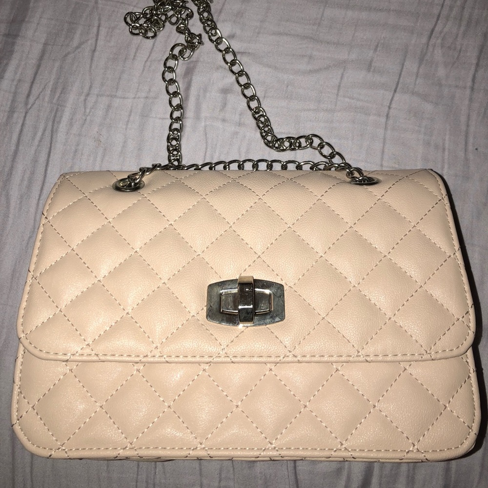 Elegant Large Express Nude Crossbody Purse👜